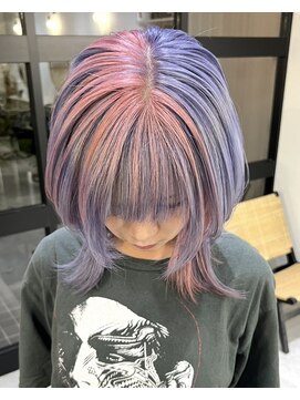 ラキングキョウト(LA KING KYOTO) 10代20代30代ツートンハイトーンピンクパープル