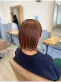 パツッとボブ × まろやかベージュ