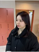 ミディアムレイヤー×センターパート　似合わせカット