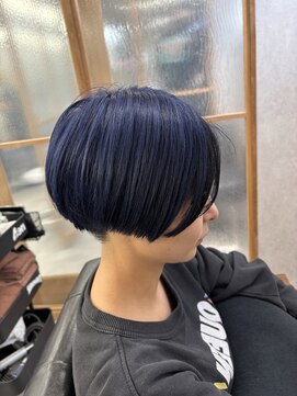 ヘアサロン ドットプラス 町田店(dot. plus) 【山本　直幸】ショート×ブルーデザインカラー