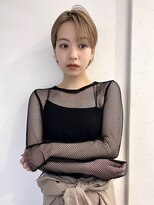 ハンサムショート 外国人風ベージュ