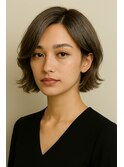 グレージュ・モードショートボブ