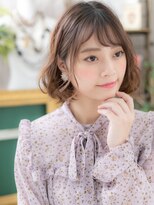 カバーヘア ブリス 上尾西口店(COVER HAIR bliss) 斜めバング前髪パーマ切りっぱなしボブディh4上尾20代30代40代