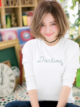 カバーヘアアンドスパ ブリス 浦和(COVER HAIR&SPA bliss) かきあげバングイヤリングカラー小顔シャギーボブc720代30代!