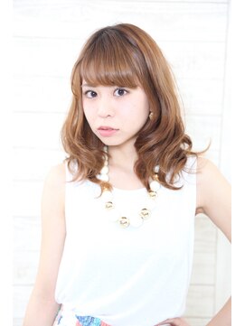 セットアップ 倉敷美和店(SET-UP) 小顔ミディアムレイヤー透明感カラー