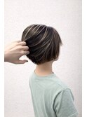 ショートボブ　ハイライト　コントラストハイライト名東区