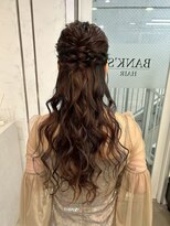 バンクスヘアー(BANK'S HAIR)&nbsp;池袋　アップスタイル　ハーフアップ　ゆるふわ　お呼ばれヘア