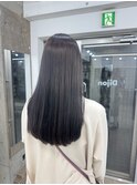 重め艶髪パープルアッシュグレージュ