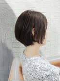 丸型卵型ショートボブひし形大人ショートボブ20代30代