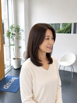 ビーアップヘアー(be:up hair) 50代からの自然な艶髪ミディアム縮毛矯正