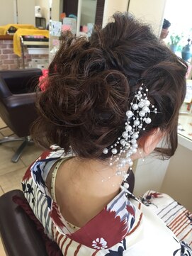 美容室 シャルドン ふんわり編み込みstyle