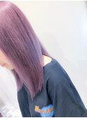 艶髪ストレート×ピンクラベンダーカラー