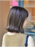 ハイライト × 切りっぱなしボブ