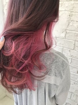 プライズ 池袋店(prize) インナーカラーホットピンクピンクヘアデザインカラー20代4029