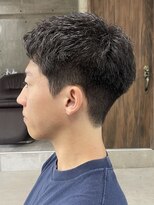 フイ 自由が丘(men's salon Hui)&nbsp;メンズ/アップバング/ツーブロックマッシュ/束感ショート波巻き