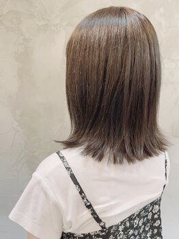 クレエ ヘアー デザイン(creer hair design)の写真/ブリーチ無しで創る《透明感カラー》がおすすめ！低ダメージで赤みを消し、ツヤ感を出すことで理想が叶う◎