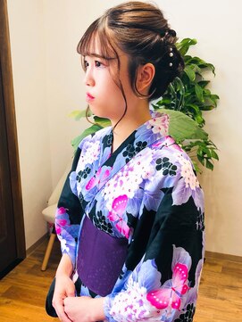 トム ヘアー(Tom hair) 編み込みアップスタイル