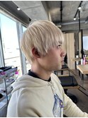 メンズカットホワイトブロンドインナーカラーケアブリーチ