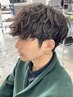 メンズカット+スパイラルパーマ+3stepトリートメント￥12000[松本/眉毛]
