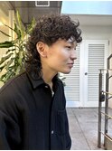 マレットヘアウルフヘアウルフフェザーパーマ