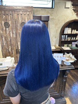 ヘアー クリエイト カルバリ(HAIR CREATE Calbari) ネイビー/アクアブルー