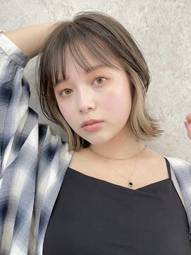 サンクマーケット 渋谷(cinq MARKET) 渋谷インナーカラーケアブリーチWカラーミルクティーベージュ◆