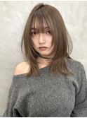 ブリーチなしカラー伸ばしかけヘア簡単スタイリング小顔ヘア