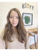 highlightたっぷりのサーフガール風