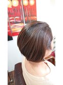 かき上げグラデーションボブ