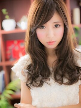 カバーヘア ブリス 大宮西口(COVER HAIR bliss) 斜めバングが大人かわいい毛先パーマロングc4大宮20代30代40代!