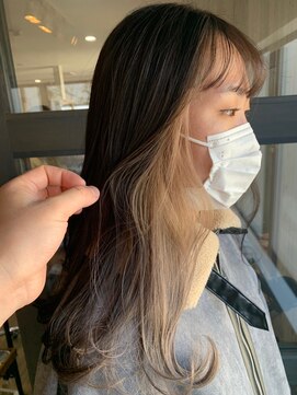 ヘブンリー(heavenly) #インナーカラー#グレージュ#アッシュベージュ#透け感#ブリーチ