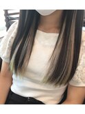 #シールエクステ #インナーカラー #ホワイト
