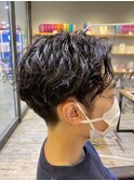 西宮/西宮メンズスタイル/スパイラルパーマ/ツーブロック