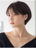 ショートボブ20代30代40代大人可愛い暗髪うる艶髪青山表参道