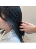 インナーカラーブリーチありインナーブルー