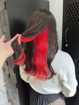 ヴァイス 渋谷店(VAICE) レッドカラー/インナーカラー[渋谷/イヤリングカラー/前髪］