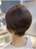 大人美人イメチェン大人丸みボブこなれヘアチェリーブラウン