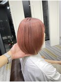 ボブ×ピンク[倉敷][岡山][倉敷美容室][岡山美容室][ハイライト]