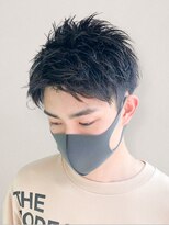 マム(hair dresser's Mum) メンズアップバング清潔感爽やかビジカジ20代30代40代50代