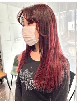 ヘアーアンドメイク ビス(HAIR&MAKE bis) 派手派手注入！レッドカラー/立川ハイトーン【黒田あさみ】