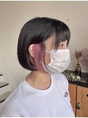 クリアピンクイヤリングカラー