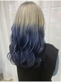 ルーツカラー　ブルージュ/ハイトーン/韓国/セミロング