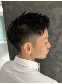 ツーブロックショート