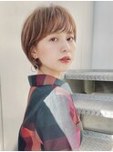 前髪あり顔まわり簡単スタイリング小顔つや髪ショートボブヘア