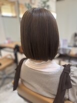 クロエバイラヴィズム 郡山さくら通り店(CLOE by LUVISM) 前下がりボブ×ミルクティーベージュ