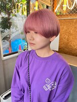 ウユ(uhyu) 【uhyu】ベビーピンク × マッシュショート