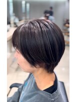 アッシュ 高幡不動店(Ash)&nbsp;コントラストハイライトくびれショートマッシュショート前髪あり