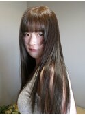 顔まわりlayer/olive color/寒色brown