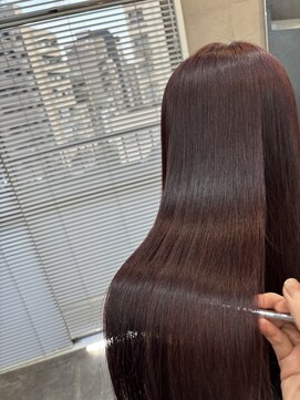 ファビ 渋谷(Fab) くびれヘア/暗めカラー/アプリコットオレンジ/縮毛矯正