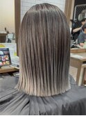 バレイヤージュ×シルバー　京都　山科